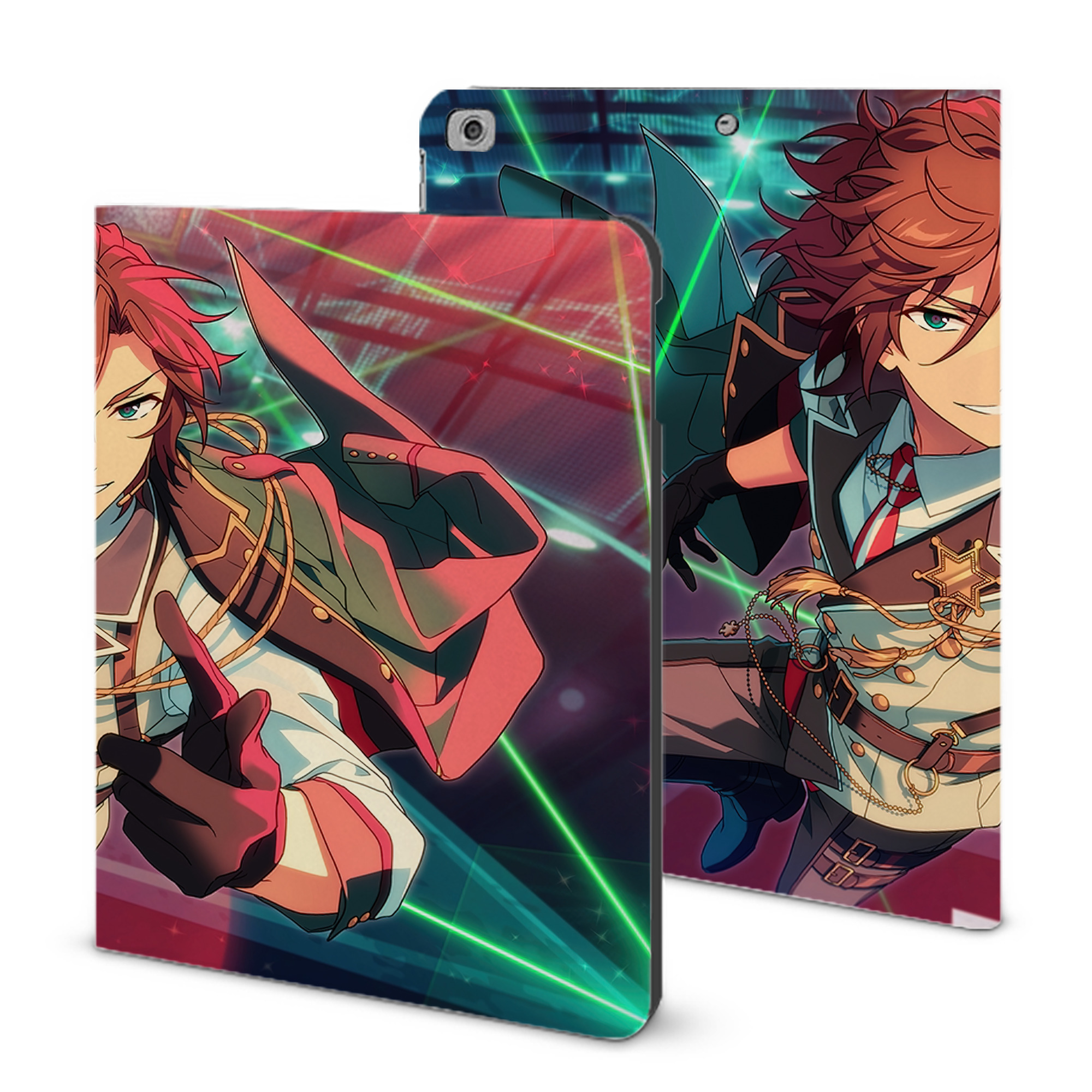 （画像用） あんさんぶるスターズ! Ensemble Stars IPad ケース ブック型 PUレザー TPU 耐衝撃 軽量 薄型 ペン収納なし 全面保護 IPad 各モデル対応